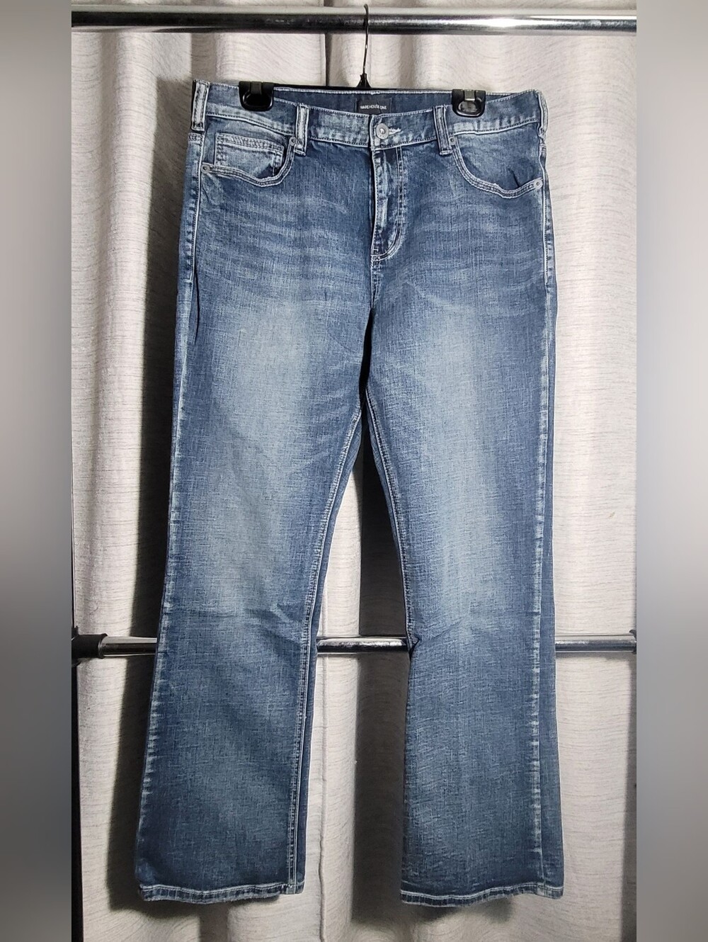 Classic Mens Mid Wash Blue Jeans Warehouse One 34x32